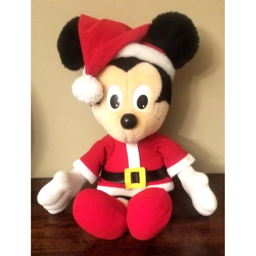 Vintage Christmas Mickey Mouse Santa Claus Christmas Plush by Playskool Disney